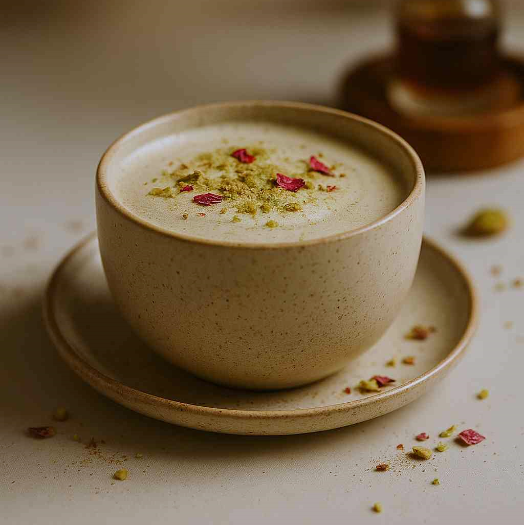 Pistachio Cardamom Rose Coffee Hot Brew