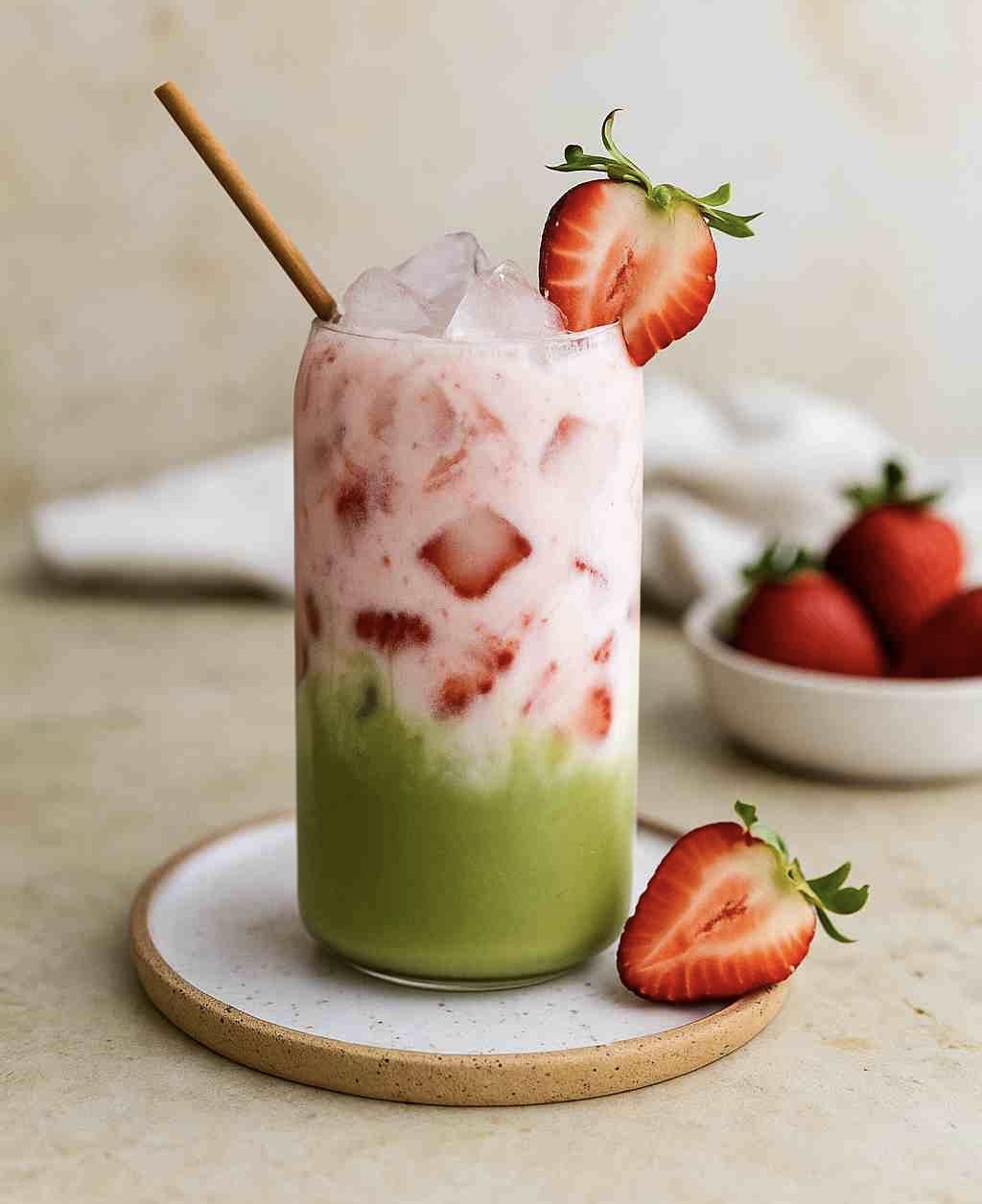 Stawberry Vanilla Sky Matcha