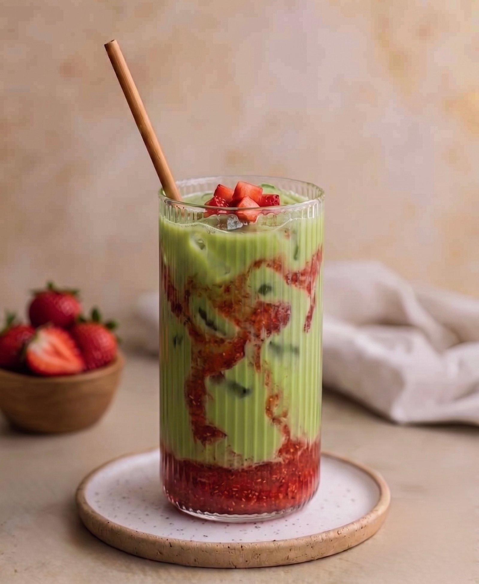 Stawberry Vanilla Sky Matcha